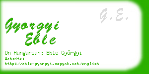 gyorgyi eble business card